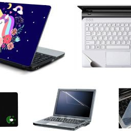 Mitram 5in1 Laptop Accessories Combo 15.6 Inch Unicorn Face laptop Skins Stickers, Screen Guard, Key Guard, Mouse Pad and Palmrest Skin Combo Set-image-68
