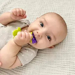 chicbunny SET OF 2 STRAWBERRY & ORANGE SHAPE TEETHER Soother image 3