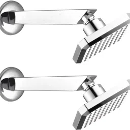 4x4 Inch Hex Rainfall Overhead Shower With 9 Inch Arm - Set of 2 Pieces Shower Grab Bar-18