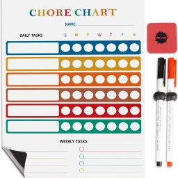 Magnetic Whiteboard Chore Chart for Refrigeratorfor Home Walls/ Interiors-MM-18