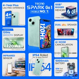 tecno Spark Go 1 (Lime Green, 64 GB) image 2