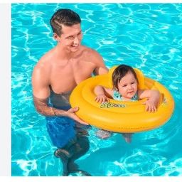 Swim safe (IND*76) Baby Seat Double Ring, Yellow Inflatable Swimming Safety Tube-42