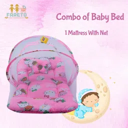 fareto Baby Mattress with Mosquito Net(0-6 Months) standard crib image 2