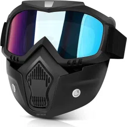 FACE MASK FOR BIKE HELMET A1 With Soft Foam Padded Detachable Mouth Filter For cycling Bike Off Road Racing Blowtorch Safety Goggle-image-86