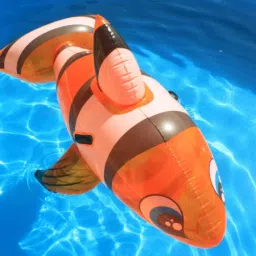 Inflatable (IND*190) toy-rider with handles fish, 157x94cm Multicolor Inflatable Pool Accessory-3
