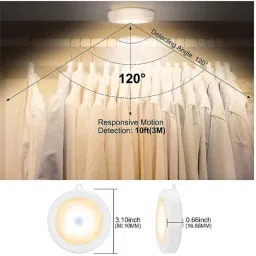 goodsmaze Motion Sensor Light/USB Charging LED Nightlight, Wireless-D3 Night Lamp image 2