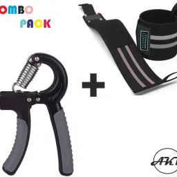 Combo pack Adjustable Weightlifting Gym Wrist Support and New Hand Gripper Men & Women Wrist Band-image-93