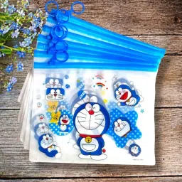 Doraemon Multipurpose Transparent Cartoon Print Zipper Pen Pencil Case Organizer Stationery School Pencil Pouches for Kids Girls Birthday Return Gifts Art Plastic Pencil Boxes-image-28