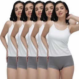 amul comfy Women White Camisole-picture-21