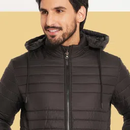 Men Solid Bomber Jacket-image-84