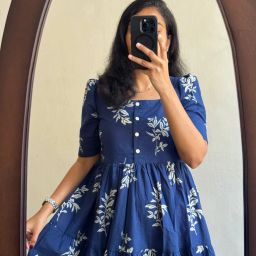 Floral Print Viscose Rayon Stitched Flared/A-line Gown-image-42