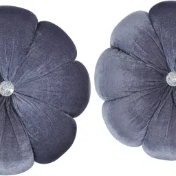 cushion set bedroom and soffa set Microfibre Solid Cushion Pack of 2-image-24