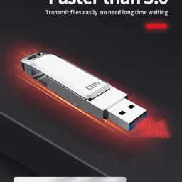 DM PD168 256GB USB 3.1 Type C High-Speed Metal Pendrive for PC, Laptop, Mac Book, 256 GB OTG Drive Compatible with Tablet, Desktop Computer, Tablet, Netbook, Mobile, Audio Player, Television USB 3.1 Metal Case image 5