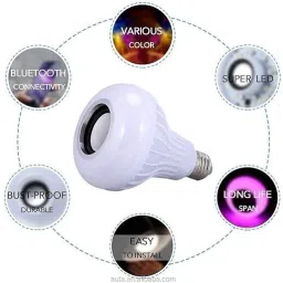 BHAJANLAL GREENERY LED Multicolor Wireless Bluetooth Music Bulb With Remote Control Smart Bulb image 2