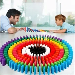 Wooden 12 Colors Dominos Blocks Colorful & Intellectual Learning Game for Kids-25