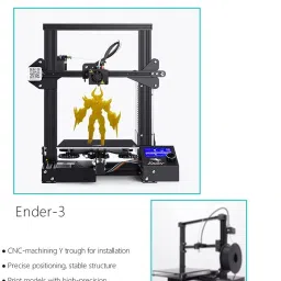wol3d Creality Upgraded Ender 3 with Original With Black PLA 3D Printer image 4