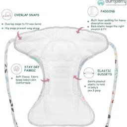 bumberry New & Improved Smart Nappy (SM |4-9 mths) Cloth Diaper For Just Borns Kit 1 image 2