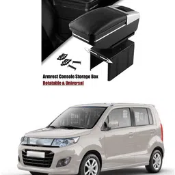 prtek Armrest Console Storage Box Rotatable Black Leather Center Box A176 Car Armrest-picture-21