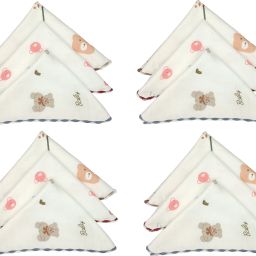Johnnie Boy handkerchief for Women, Girls, Ladies, Kids Towel Soft cute teddy design ["Multicolor"] Handkerchief-image-33