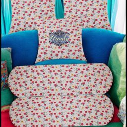 2 Bolster 3 Cushion Microfibre Floral Bolster Pack of 5-image-30