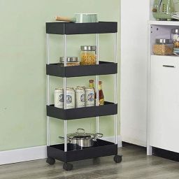 NEW STAINLESS STEEL TROLLY FOR VEGATABLES AND FRUITS PLASTIC TROLLY FOR KITCHEN Plastic, Steel Fruit & Vegetable Basket-image-54