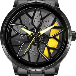Tencel Car Wheel Analog Watch - For Men Car Wheel Watch Tencel-image-27