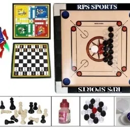 Small 20 Inch combo Pack ( Free Chess & ludo, 24 Crystal Coin, Striker & Powder 51 cm Carrom Board-picture-12
