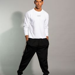 HRX by Hrithik Roshan Men White Brand Logo Printed  Sweatshirt-image-16