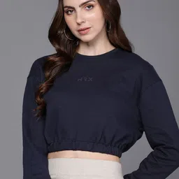 HRX by Hrithik Roshan Women Lifestyle Crop Terry Sweatshirt-image-88
