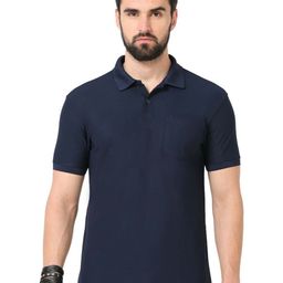 ECOLINE Clothing Men Antimicrobial Solid Polo Collar T-shirt-image-71