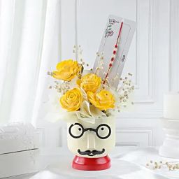 Golden Blooms with Pearl Rakhi Box-image-11