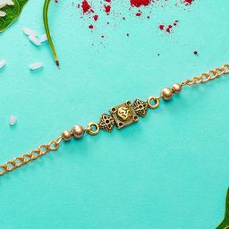 aadita Men Gold-Toned Beaded Rakhi-image-61