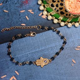 SALTY Men Evil Eye Hamsa Beaded & Studded Rakhi-22