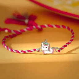 GIVA Boys 925 Silver Unicorn Thread Rakhi-58