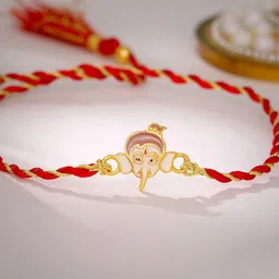 GIVA Boys 925 Silver Ganesh Thread Rakhi-96