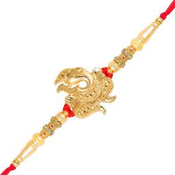 Vighnaharta Boys Gold Plated Lord Ganpati Thread Rakhi-24