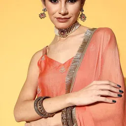 KALINI Ethnic Motifs Embroidered Sequinned Kurta With Sharara & With Dupatta image 2
