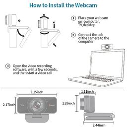 Angetube Full HD 1080P Webcam with Microphone USB Web Camera for PC/Desktop/Laptop/Mac Live Streaming Web Cam for Zoom/Skype/Teams/Xbox, Plug and Play Setup for Video Conferencing image 5