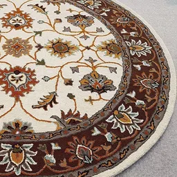 IMRA CARPET Grey Floral Woollen Carpet-picture-45