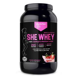 Nutrition Planet She Whey with Added DigeZyme,  2 lb  Strawberry Smoothie -image-69
