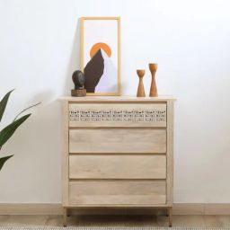 woodsworth from pepperfry Serengeti Mango Wood Chest of Drawers In White Wash Finish-picture-26
