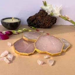 home arte Pink Stone Set of 4 Table Coasters-picture-22