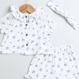 Sweetlime By AS Girls Printed Pure Cotton Top With Short-image-27