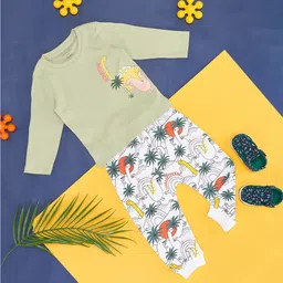 Pantaloons Baby Infant Boys Printed Cotton T-shirt with Pyjamas-12