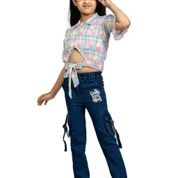 BAESD Girls Checked Top With Trousers-image-34