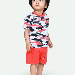 ariel Infant Girls Striped Pure Cotton T-shirt With Shorts-image-50