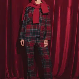 DeFacto Checked Pure Cotton Night suit-picture-16