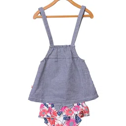 Nino Bambino Girls Blue & Pink Printed T-shirt with Shorts-46