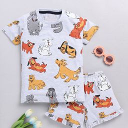 YK Girls Printed T-shirt with Shorts-picture-2