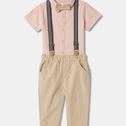 R&B Boys Pure Cotton Shirt & Trousers With Suspenders & Bow-picture-9